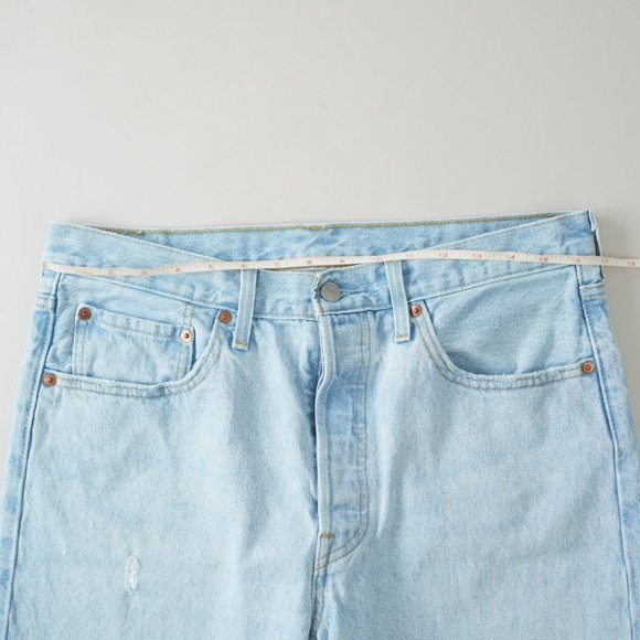 Levis 501 Skinny Fit Button Fly Jeans High Rise Light Wash Womens Size 31x28 - Picture 14 of 16